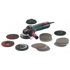 Metabo 1550 Watt Ρυθμιζόμενος Γωνιακός Τροχός WEV 15-125 Quick Inox Set