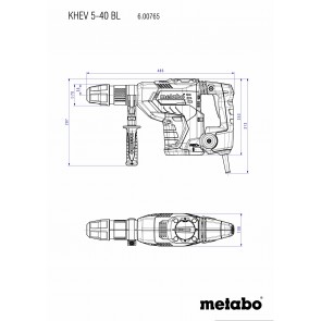 Metabo Ηλεκτρικό Σκαπτικό Περιστροφικό Πιστολέτο KHEV 5-40 BL SDS-max