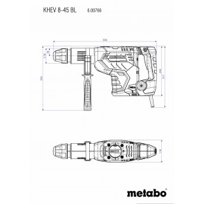 Metabo Ηλεκτρικό Σκαπτικό Περιστροφικό Πιστολέτο KHEV 8-45 BL SDS-max