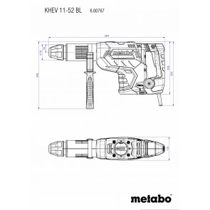 Metabo Ηλεκτρικό Σκαπτικό Περιστροφικό Πιστολέτο KHEV 11-52 BL SDS-max