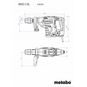 Metabo Ηλεκτρικό Κατεδαφιστικό Πιστολέτο MHEV 5 BL SDS-max