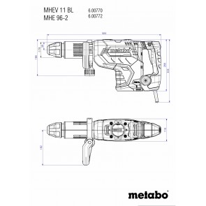 Metabo Ηλεκτρικό Κατεδαφιστικό Πιστολέτο MHEV 11 BL SDS-max