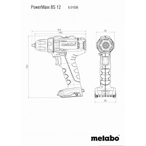 Metabo 12 Volt Δραπανοκατσάβιδο Μπαταρίας PowerMaxx BS 12