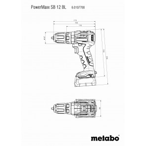 Metabo 12 Volt Κρουστικό Δραπανοκατσάβιδο Μπαταρίας PowerMaxx SB 12 BL