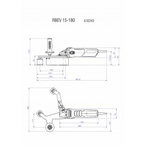 Metabo 1550 Watt Ηλεκτρικός Λειαντήρας Σωλήνων ΙΝΟΧ RBE 15-180 Set