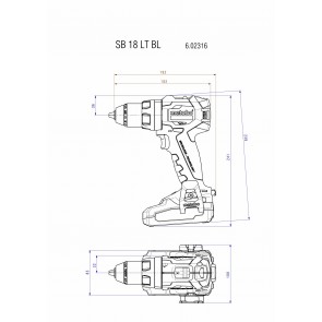 Metabo 18 Volt Κρουστικό Δραπανοκατσάβιδο Μπαταρίας SB 18 LT BL