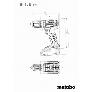 Metabo 18 Volt Κρουστικό Δραπανοκατσάβιδο Μπαταρίας SB 18 L BL