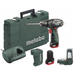 Metabo 10.8 Volt Κρουστικό Δραπανοκατσάβιδο Μπαταρίας PowerMaxx SB Basic Set με τροφοδοτικό PowerMaxx PA