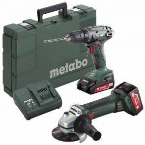 Metabo 18 Volt Combo Set Μπαταρίας 2.4.3 18 V BS 18 & W 18 LTX 125 Quick